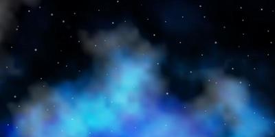 Dark BLUE vector template with neon stars Colorful illustration in abstract style with gradient stars Theme for cell phones