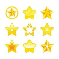 Various Gold Stars Icon Part 2 vector