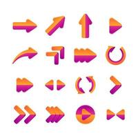 Set of Arrow Elements vector