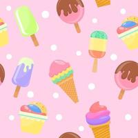 sweet ice cream background vector