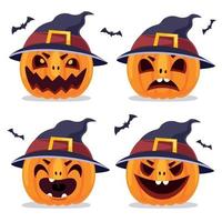 Halloween Concept With Funny Character vector