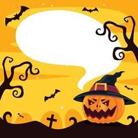 Halloween Concept With Funny Character vector