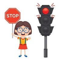 Traffic Concept With Cartoon Characters vector