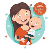 Concept Of Mothers Day Greeting vector