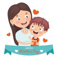 concepto de saludo del día de la madre vector