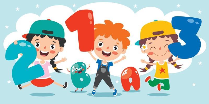 Colorful Cartoon Numbers