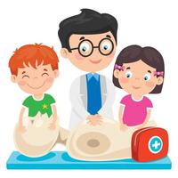 First Aid Concept For Children vector