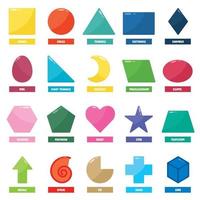 Set Of Basic Geometric Shapes vector