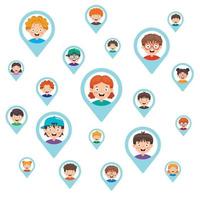 Social Networking And Connection Between People vector