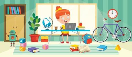 Using Technology For Education Or Business vector