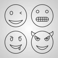 Emojis Icon Collection White Color Background vector