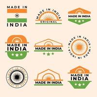 Made in India Label Collections vector