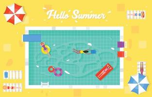 Swimming Pool Summer Concept vector