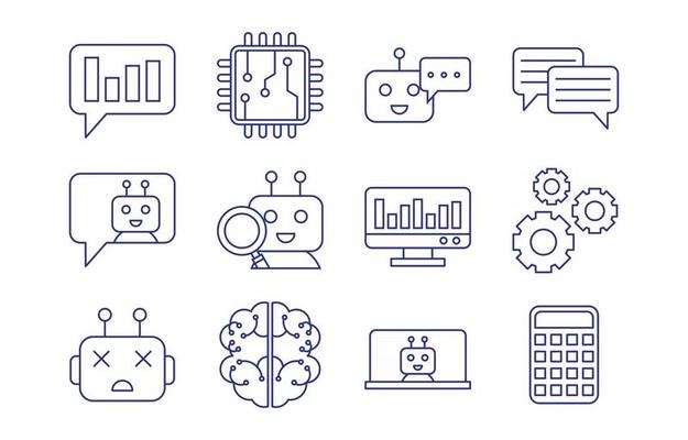 Chatbot Simple Line Icon Set