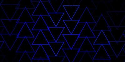 Dark BLUE vector pattern with lines triangles Smart design in abstract style with gradient triangles Template for wallpapers