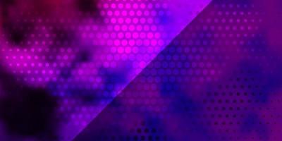 Diseño de vector de color púrpura claro con círculos, ilustración abstracta de brillo con gotas de colores, nueva plantilla para su libro de marca