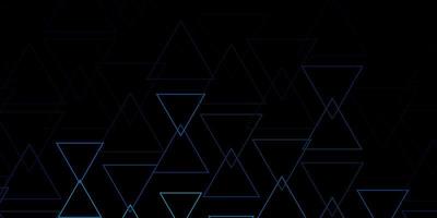 Fondo de vector azul oscuro con triángulos Ilustración de degradado abstracto con patrón de triángulos para sitios web