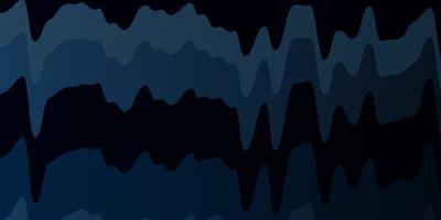 Dark BLUE vector background with bent lines Colorful illustration in circular style with lines Pattern for websites landing pages