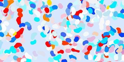 Light blue red vector pattern with abstract shapes