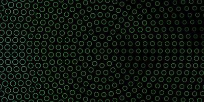 Dark Green vector texture with circles Glitter abstract illustration with colorful drops New template for your brand book
