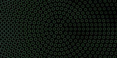 Dark Green vector texture with circles Glitter abstract illustration with colorful drops New template for your brand book