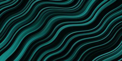 Dark Green vector backdrop with circular arc Abstract gradient illustration with wry lines Template for your UI design