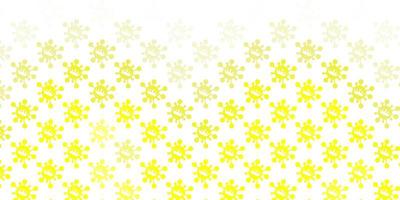 Light yellow vector pattern with coronavirus elements