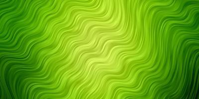 Fondo de vector verde claro con líneas curvas nueva ilustración colorida con plantilla de líneas dobladas para su diseño de interfaz de usuario