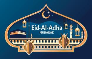 plantilla de fondo eid al adha vector