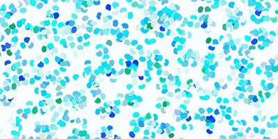 Light blue green vector backdrop with chaotic shapes