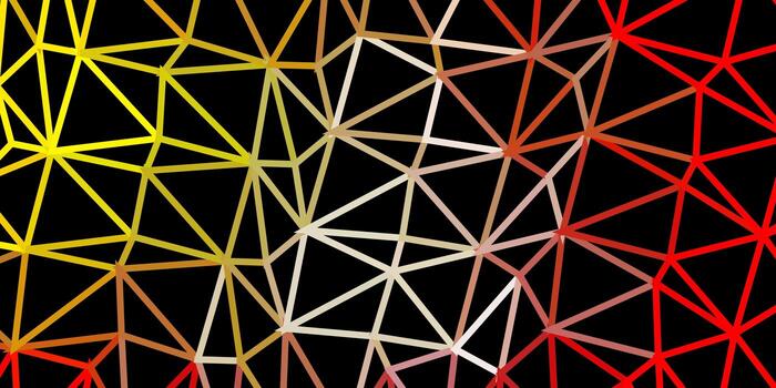 Fondo de triángulo abstracto de vector amarillo rojo claro