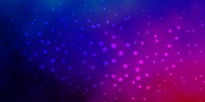 Dark Blue Red vector background with colorful stars Blur decorative design in simple style with stars Theme for cell phones