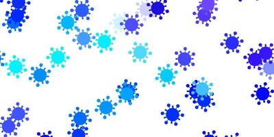 Plantilla de vector azul rosa claro con signos de gripe