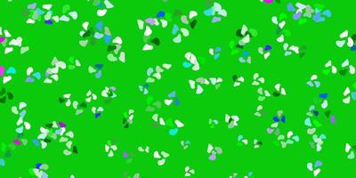 Light pink green vector texture with memphis shapes