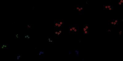 Dark Multicolor vector pattern with magic elements