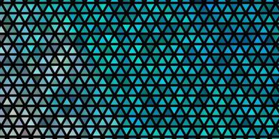 Plantilla de vector azul claro con triángulos de cristales