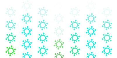 Light Green vector backdrop with virus symbols