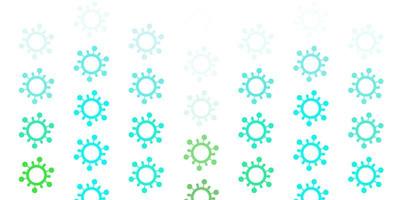 Light Green vector backdrop with virus symbols