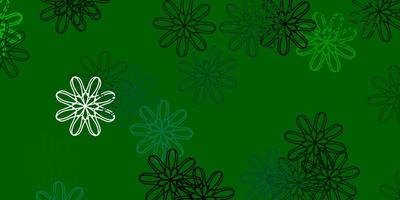 Light Green vector natural layout with flowers