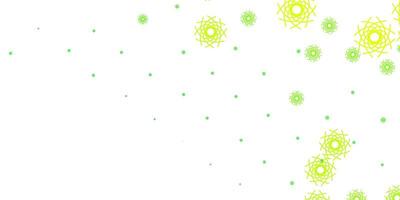 Light Green Yellow vector background with random forms