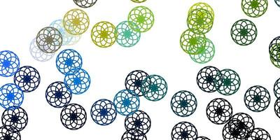 Light Blue Yellow vector layout with circle shapes