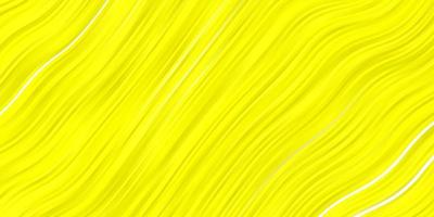 textura de vector amarillo claro con arco circular nueva ilustración colorida con patrón de líneas dobladas para folletos folletos