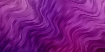 Fondo de vector rosa púrpura claro con líneas dobladas ilustración abstracta con patrón de líneas de degradado bandy para páginas de destino de sitios web