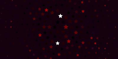 Fondo de vector rojo claro con estrellas pequeñas y grandes diseño decorativo borroso en estilo simple con diseño de estrellas para la promoción de su negocio