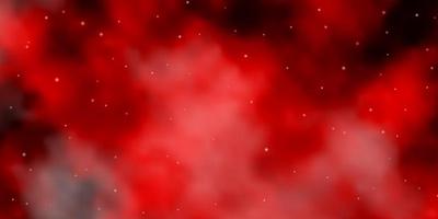 textura de vector rojo oscuro con hermosas estrellas ilustración colorida con patrón de estrellas degradado abstracto para páginas de destino de sitios web