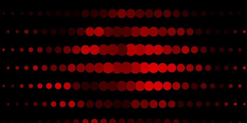 Dark Red vector texture with disks Colorful illustration with gradient dots in nature style Design for posters banners