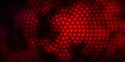 Dark Red vector template with neon stars Shining colorful illustration with small and big stars Pattern for wrapping gifts