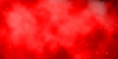 Fondo de vector rojo oscuro con estrellas pequeñas y grandes ilustración colorida con estrellas de degradado abstracto mejor diseño para su banner de cartel publicitario