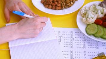 Food Journal Being Filled Out video