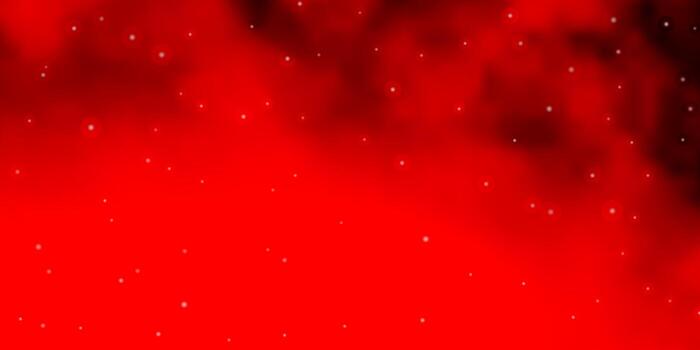 Diseño de vector naranja claro con estrellas brillantes Ilustración colorida con patrón de estrellas degradado abstracto para folletos de anuncios de año nuevo